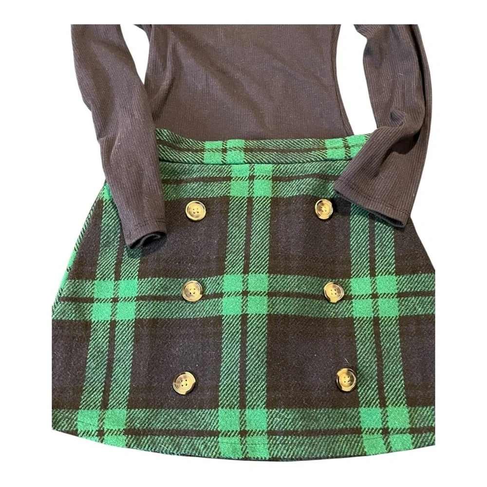 Happily Grey and Btween Bundle of Two Girl Skirt and‎ Shirt Outfits, Size 7/8,